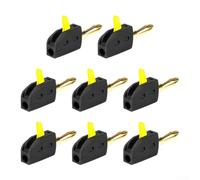 Solder Quick Connect Design Pack Of 8 Gold Plated Banana Connectors With A Focus On High Current Applications And Seamless Integration(Black)