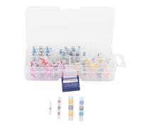 Solder Seal Wire Connector Kit, Heat Shrink Butt Terminal Set, Multicolor 100PCS - Waterproof Connection, Durable Plastic Insulation, Ideal for Car Boat Marine Use