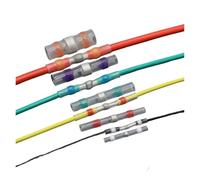 Solder Seal Wire Connectors Waterproof Electrical Cable Terminals Heat Shrink Tube Electrical Butt Splice Kit(Red,800pcs)