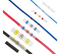 Solder Seal Wire Waterproof Heat Shrink Connectors(30+70pcs),Waterproof Heat Shrink Electrical Wire Butt Terminals Easy to Use,Durable,