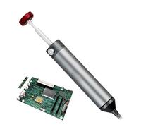 Solder Sucker, Desoldering Pump, Aluminum Solder Removal Pump, Desolder Tool with Vacuum Suction, Heat Resistant Silicone Nozzle with Spare Tube for Smooth Solder Inrush Pre-Cut Silicone Tubes