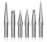 Solder Tips 6pcs for Weller ET Soldering Iron, Replacement Tips for WES51/50,WESD51,PES51 / 50,WE1010NA WCC100 LR21 ET Tip Series (6PCS-01)