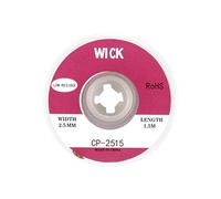 Solder Wick Desoldering Wick Copper Wire Braid Remover Desolder Desoldering Braid, 2.5mm Width, No-Clean Solder Wick Braid for Remove The Solder and Disassemble Electrical Com (2.5mm*1.5m)