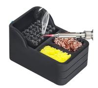 Soldering Burn Wool | Multi-Purpose Lotz Brass Wool, Dense Cleaning Steel Soldering Iron Tip Cleaner Tin Slag Storage Box Small Cleaning Seat Detinning Cleaner High Temperature Resistant Tin Slag Box