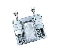 Soldering Clamp Fixture Aluminum Alloy Opposing Ceramic Insert | Jewelry Workstation Positioning, Silver