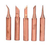 Soldering Head, 5Pcs Soldering Iron Tip Solder Bit Welding Head Copper Accessory Set Kit with Different Head Shapes for Welding, Soldering Iron Tips