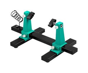 Soldering Helping Hand - ESD Safe,PCB Circuit Board Holder, Metal Magnetic Fixture Tower, Spring Clamp | Green Holder for Soldering Desoldering Rework Electronics Repair DIY Projects