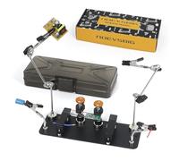 Soldering Helping Hands - Compact Third Hand PCB Holder with Dual Parallel Clamps, Adjustable Magnetic Base for Circuit Boards