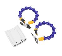 Soldering Helping Hands Tool Flexible Arm Adjustable Angle Aluminum Alloy Base Third Hand Soldering Tool for Welding Jewelry Making ABS Material 25cm Length 2 4 or 6 Clips Options (2PCS)