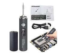 Soldering Iron 5 Temperature Levels Adjustment, Welding Kit, Digital Display Portable Welding Tools with Light for Component Testing Electronics Repair Workshop Hobbyist Projects