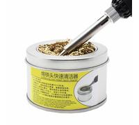 Soldering Iron Cleaner,Soldering Tip Cleaning Brass,1 Pcs Soft Coiled Brass Wire and 1 Pcs Stainless Steel Box for Cleaning Solder Iron Tips