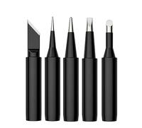 Soldering Iron Head Set, 5pcs Copper 900M Soldering Iron Head Set Electric Soldering Iron Welding Tools(Black)
