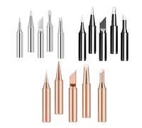Soldering Iron Head Set, 5Pcs I+B+K+2.4D+3C Soldering Iron Copper 900M Soldering Iron Head Set(Silver)