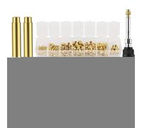 Soldering Iron Heat Insert Kit - ABS Metal Heater Adapter Welding Tool, 6 Piece Press Heads with M2 to M8 Thread Inserts, 130 Brass Inserts Included | Portable Heat Resistant