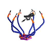 Soldering Iron Helping Holder Third Hand 6 Flexible Arms Soldering Station Welding Tool Set with USB Fan