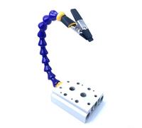 Soldering Iron Holder Stand with Flexible Arms, Aluminium Alloy Base PCB Welding Third Hand Tool for Repair, Adjustable Helping Hands Fixture with For Alligator Clips(1 arm)
