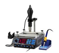 Soldering Iron Hot Air Rework Station with Preheating Stand, Temperature Correction, Fahrenheit/Celsius Display for Electronic Repair