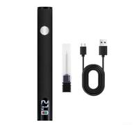 Soldering Iron Pen, Portable Multifunctional USB Wire Burner with LED Battery Display, 3-Level Adjustable 510 Connector Tool(Black)