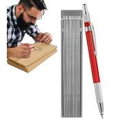 Soldering Iron Pencil - Metal Marking Mechanical Pencil | Steel Making Pen | 12 Refills of 2mm Silver Round Wire, Built-in Sharpener, Portable Clip Design, 14.5cm Long