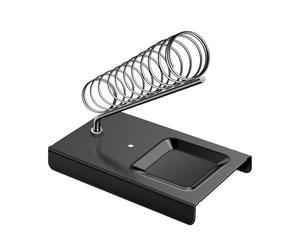 Soldering Iron Stand - All Metal Square Holder, Multi-Functional | Heavy Duty Cast Iron Base, Spring Support | Stable Welding Station, Desktop Solder Wire Rack, Appliance Repair Tool Accessory