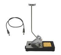Soldering Iron Stand with Grounding Cord and Sponge - Universal Holder for C245 C115 Handles - 4.53x2.48x2.05 inch Workbench Base