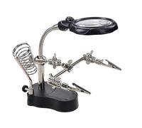 Soldering Iron Station Portable Auxiliary Clamp with LED Magnifying Glass Soldering Repair Tools 1Pcs