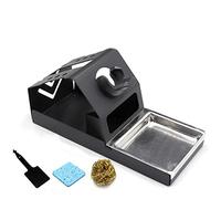 Soldering Iron Station Stand DIY T12 Holder Welding Iron Tips Metal Handle Zinc Alloy Tools Repair Phone with Insulation Pad Brass Wire Ball Tip Cleaner Sponge