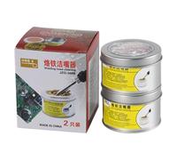 Soldering Iron Tip Cleaner - 2PCS Highh Qualiity Steel Wool and Metal Shell | Iron Tip Cleaning Wire | Brass Tiip Cleaner Kit | Efficient Welding Tool Accessory for Daily Maintenance Use