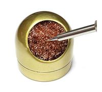 Soldering Iron Tip Cleaner, Gold Soldering Tip Cleaning Ball and Base Suitable for Small Iron Stand of Electric Soldering Iron