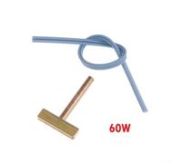 Soldering Iron Tip Set 30W/40W/60W T-Type Copper with Hot Press Strip 240mm for LCD Screen Cable Repair and Soft Line Welding, 2 Pieces Gold Blue(60W)