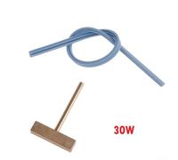 Soldering Iron Tip Set 30W/40W/60W T-Type Copper with Hot Press Strip 240mm for LCD Screen Cable Repair and Soft Line Welding, 2 Pieces Gold Blue(30W)