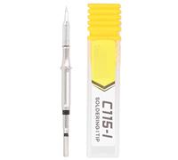 Soldering Iron Tip Universal Copper Internal Heating Replacement JBC115 Soldering Station Fast Heat Up Dual Channels SMD Welding ESD Isolation Resistant Storage Box (C115 I Pointed)