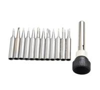 Soldering Iron Tips Set, 13pcs 900M-T Series for 907 933 926 937 928 941 Station, Lead-Free Plated with Handle Adapter