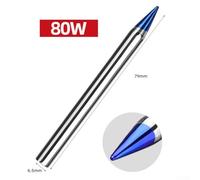 Soldering Iron Tips Set, 5pcs Blue Pointed Copper Replacement Heads, External Heat Design for Precise Uniform Welding, Compatible with 30W 40W 60W(5PCS 80W)