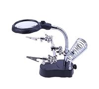 Soldering Magnifying Glass with Led Lamp Helping Hands 3.5X 12x Magnifier Soldering Holding Devices with Clamp Clips Assembly Repair Modeling Crafts