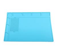 Soldering Mat, 35x25cm Anti Slip Rubber Watch Repair Mat Electronics Working Pad Watchmaker Tool Organizer with Screw Slots for Phone Tablet Repair