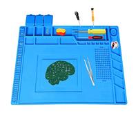 Soldering Mat, 45 x 30 cm Antistatic Repair Mat, Soldering Work Mat with Scale and Screw Position for Soldering, Soldering, Repairing Electronic Components, Circuit Boards