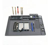 Soldering Mat 500°C Heat Resistant, 45x30cm 7mm Thick Silicone Anti Static Magnetic Work Mat, Electronics Repair Pad with Scale Ruler & Screw Position for Phone Laptop Watch Circuit Board Repair (1)