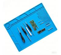 Soldering Mat Electronics Repair Pad for Soldering, Mobile Phone, Watch, Computer and Electronic Repairs -Silicone Magnetic Mat Heat Resistant 932°F with Size 13.78 "x 9.84"