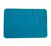 Soldering Mat Heat Resistant Silicone Pad 30x20cm Anti-Static Workbench Mat for Electronics Repair Phone Laptop Watch DIY Station Kit Blue A100