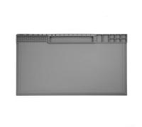 Soldering Mat Heat Resistant Silicone Repair Mat 38 x 21 cm Non-Slip for Soldering Station Electronics Mobile Phone Watch Computer DIY TE-612 Grey