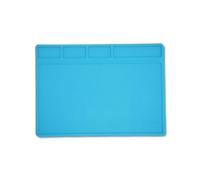 Soldering Mat - Large Silicone Workbench Mat with Grooved Parts Holder and Measurement Scale for Electronics Repair and Soldering Workspace