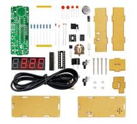 Soldering Practice Kit, 4 Digit Digital Alarm Clock, Electronic Learning Board for Adults, Digital Soldering Project Kit for Students, Education Learning and