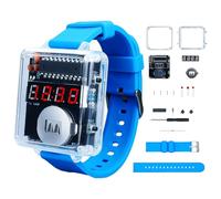 Soldering Practice Kit for Teaching, PEMENOL 12/24H Selectable 4-digit Watch Soldering Projects, 10S Automatic Sleep Mode, Electronic Learning Kit for School Classroom STEM Education Christmas Present