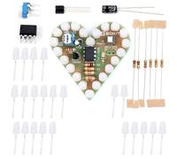 Soldering Practice Kit White LED Breathing Light Heart Shape DIY Electronics Project Soldering Kit Project