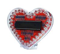 Soldering Practice Set with Heart Shaped RGBs LED Lights Educational Electronic for Students and Hobbyists LED Soldering Kit
