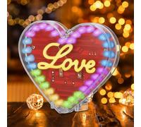 Soldering Project, ICSTATION Heart Shaped LED Soldering Practice Kit RGB LED Heart Circuit Project with Love Filament DIY Electronic Kit for School Student Education Perfect Present for Your Lover