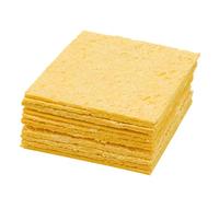 Soldering Sponge 10 pcs Iron Cleaner Pads Welding Soldering Tip Cleaning Sponge for Solder, Car, Household, Yellow, 61x61x2.7 mm