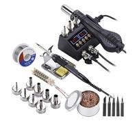 Soldering Station 750W 2 in 1 Iron Hot Air Gun Rework Welding for Phone BGA SMD Repair Tools Fast and Accurate(8898 KIT5)