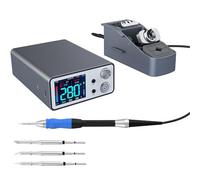 Soldering Station Hot Air Rework Station with Adjustable Temperature 100-450°C, Real-time Sleep Induction for Electronics Projects Repair
